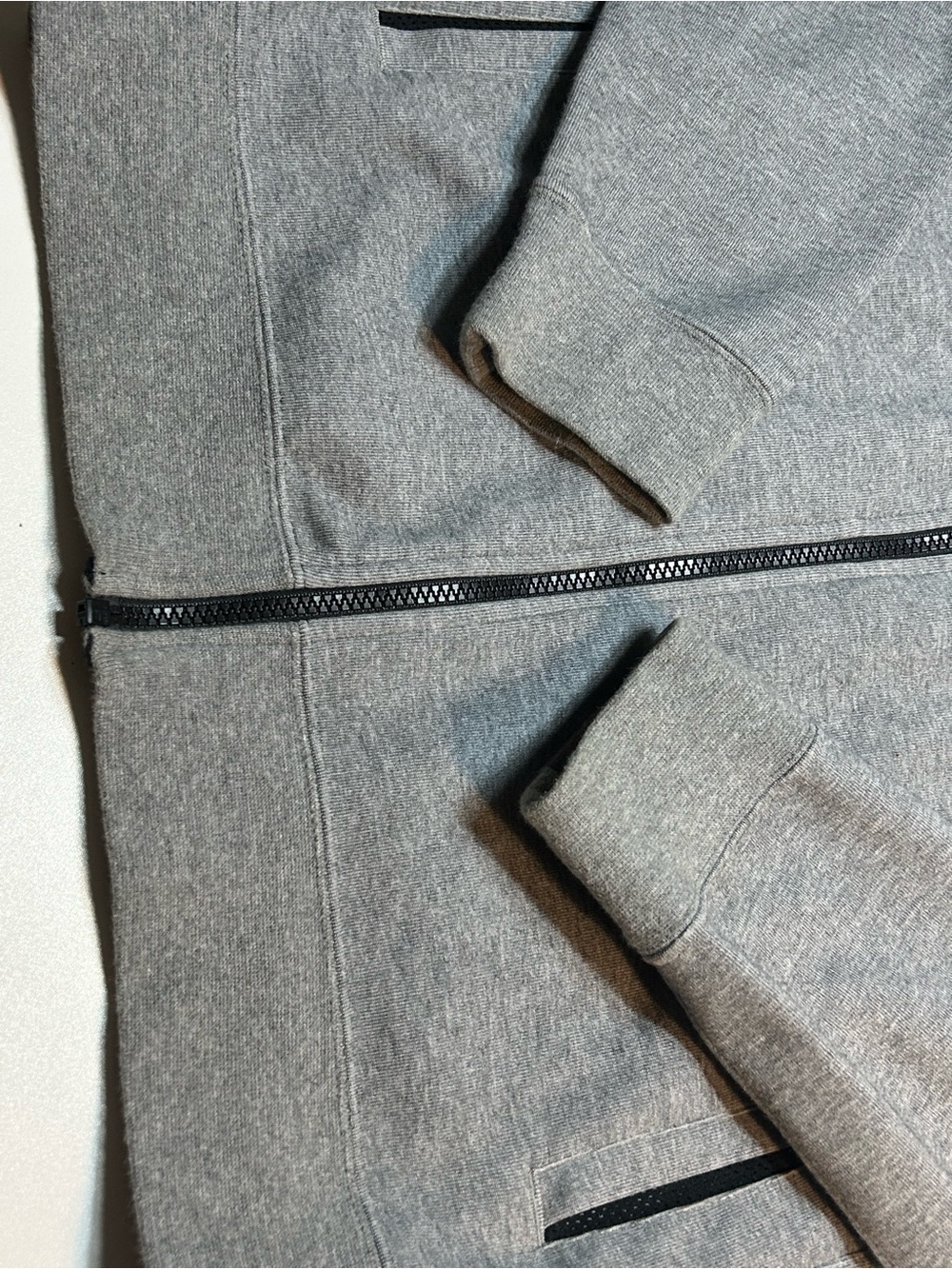 Nike AV15 Advance 15 Fleece Full Zip Hoodie Heather Grey Black Volt Medium - Picture 2 of 7